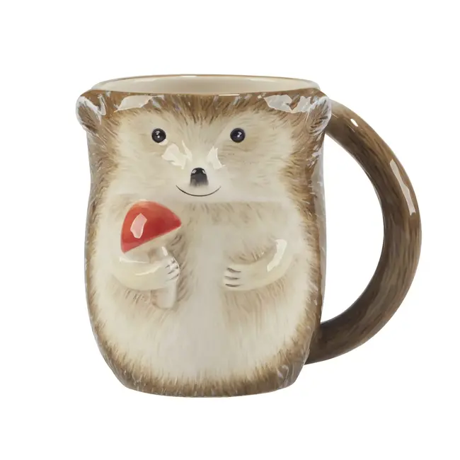 Woodland Critters Fall 3-D Mugs 16 oz- Hedgehog