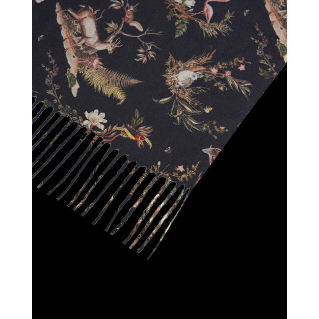 Fable England Wonderland Toile Fringe Scarf