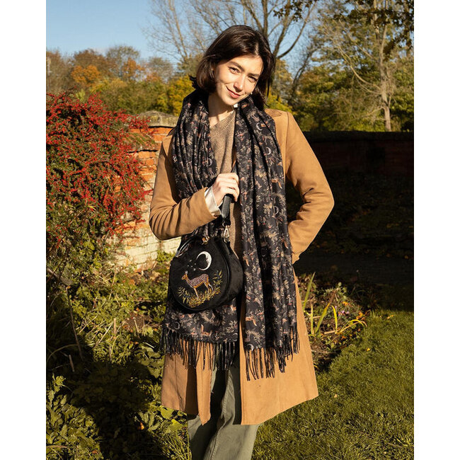 Fable England A Night's Tale Woodland Midnight Heavy Weight Scarf