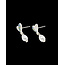 Fable England Forget Me Not Heart & Pearl Silver Earrings
