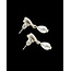 Fable England Forget Me Not Heart & Pearl Silver Earrings