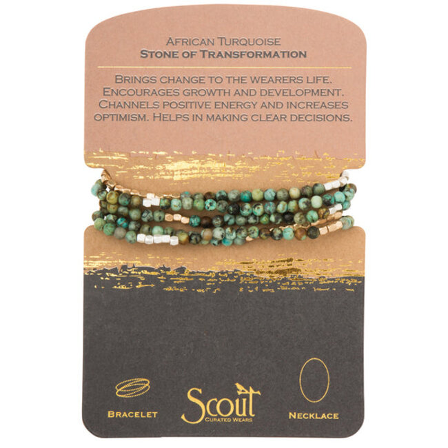 Scout Stone Wrap Bracelet/Necklace (more colours)