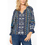 Liverpool Los Angeles 3/4 Sleeve Button Front Woven Blouse
