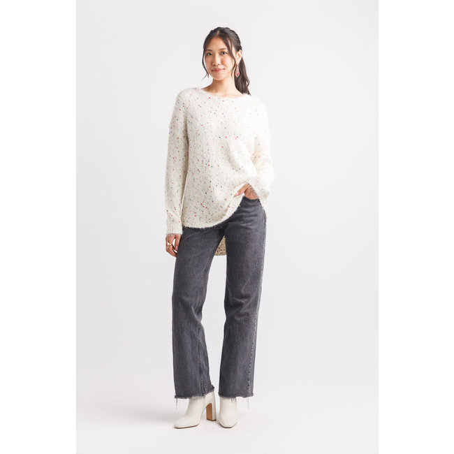 Papillon Speckled Shirt Hem Sweater
