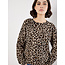 Apricot Leopard Fine Knit Frop Drop Jumper