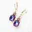A Pocket of Posies Small Drop Earrings - Amethyst & Dark Aurora Purple Pink