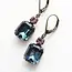 A Pocket of Posies Drop Earrings - Vintage Navy Glass