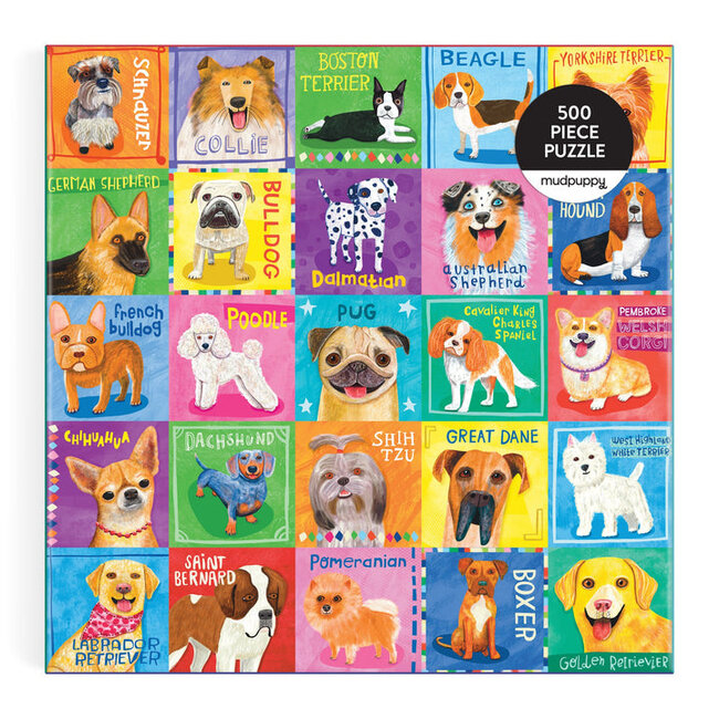 Galison/mudpuppy Pawsome Portraits - 500 Piece Family Puzzle