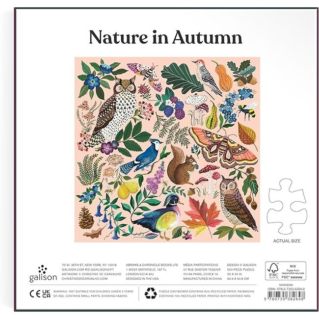 Galison/mudpuppy Nature in Autumn 500 Piece Puzzle