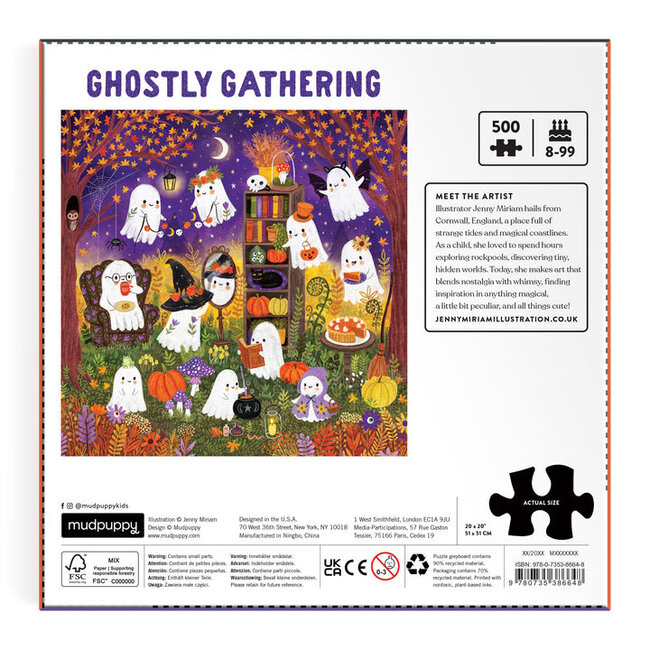 Galison/mudpuppy Ghostly Gathering 500 Piece Family Puzzle