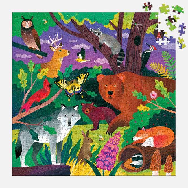 Galison/mudpuppy Forest Illuminated 500 Piece Glow in the Dark Puzzle