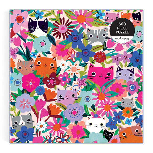 Galison/mudpuppy Blooming Cats – 500 Piece Family Jigsaw Puzzle