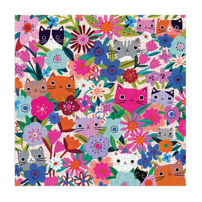 Galison/mudpuppy Blooming Cats – 500 Piece Family Jigsaw Puzzle