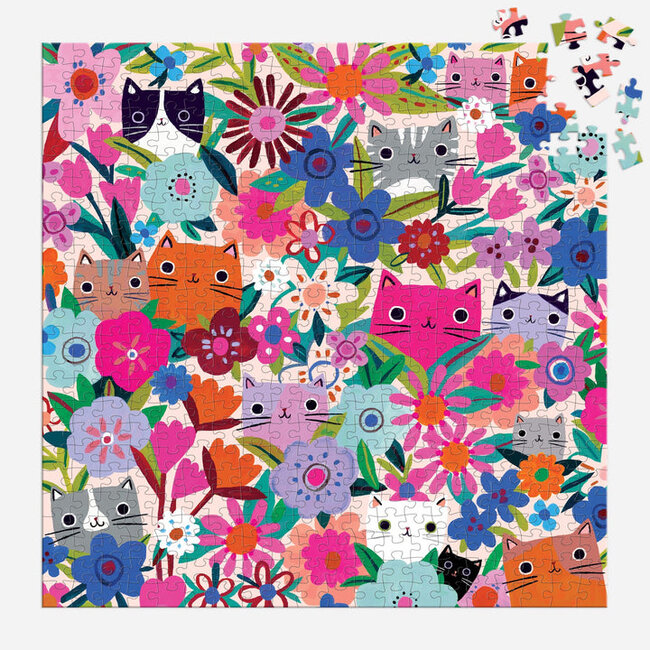 Galison/mudpuppy Blooming Cats – 500 Piece Family Jigsaw Puzzle