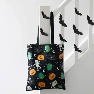 Monster Mash Halloween Print Polycotton Tote Bag