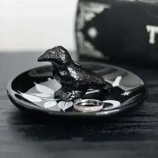 Quanta Distribution Inc Mystic Raven Gothic Halloween Trinket Dish