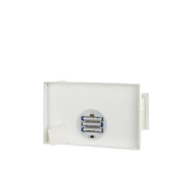 White Glittery Illuminated House Display With Wreaths