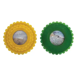 Resin Scalloped Photo Frame (4" x 4" ) (2 colours)