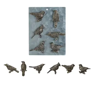 Pewter Bird Magnets on Card