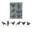 Pewter Bird Magnets on Card
