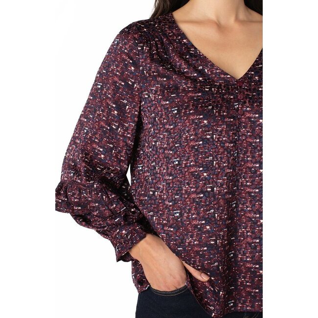 Liverpool Los Angeles Woven Blouse with Ruffles FINAL SALE