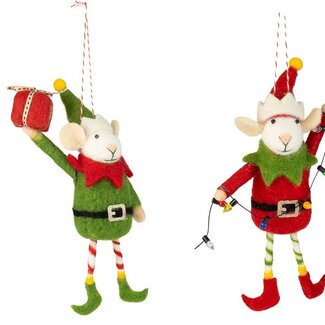 Felt Elf Mouse Ornament (more colours)