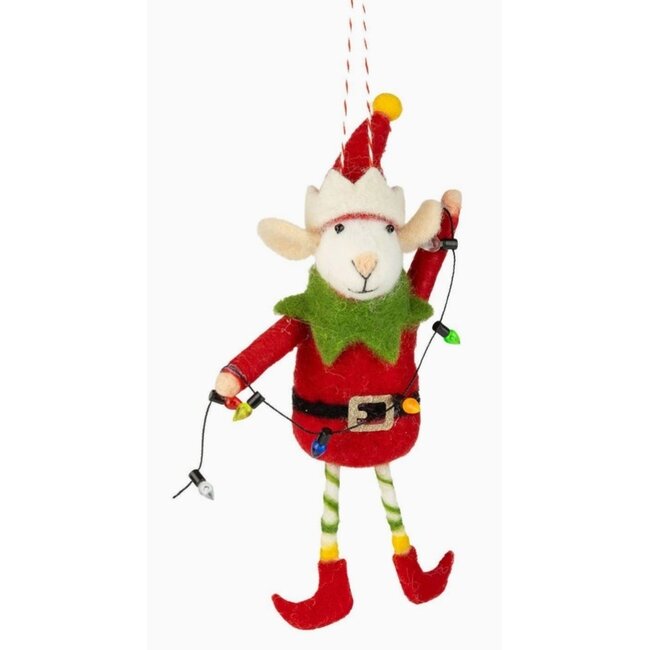 Felt Elf Mouse Ornament (more colours)
