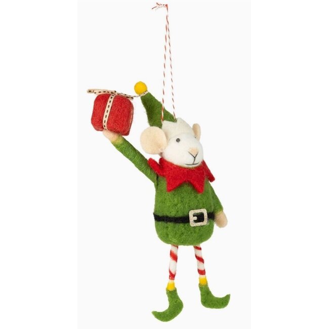 Felt Elf Mouse Ornament (more colours)