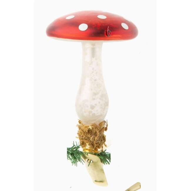 Antique Glass Clip-On Mushroom Ornaments (more designs)