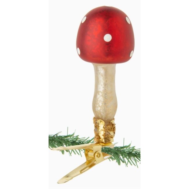 Antique Glass Clip-On Mushroom Ornaments (more designs)