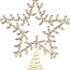Mirrored Jewel Star Tree Topper on Gold Wire Frame