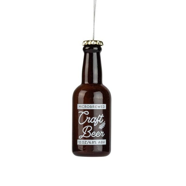 Glass Craft Beer Bottle Ornament