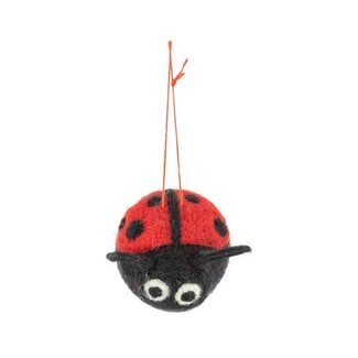 Red & Black Felt Ladybug Ornament