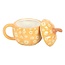 Groovy Floral Pumpkin Shaped Lidded Mug