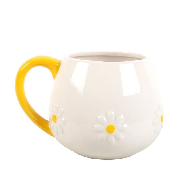 Daisy Flower Rounded Mug
