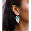 Rosa Pietsch Calathea Leaf Hook Earrings : Gold & Bronze