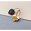 Rosa Pietsch Anna Retro Flower Hoop Earrings: Sunshine