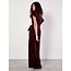 Apricot Ruffle Sleeve Pleat Detail Jumpsuit
