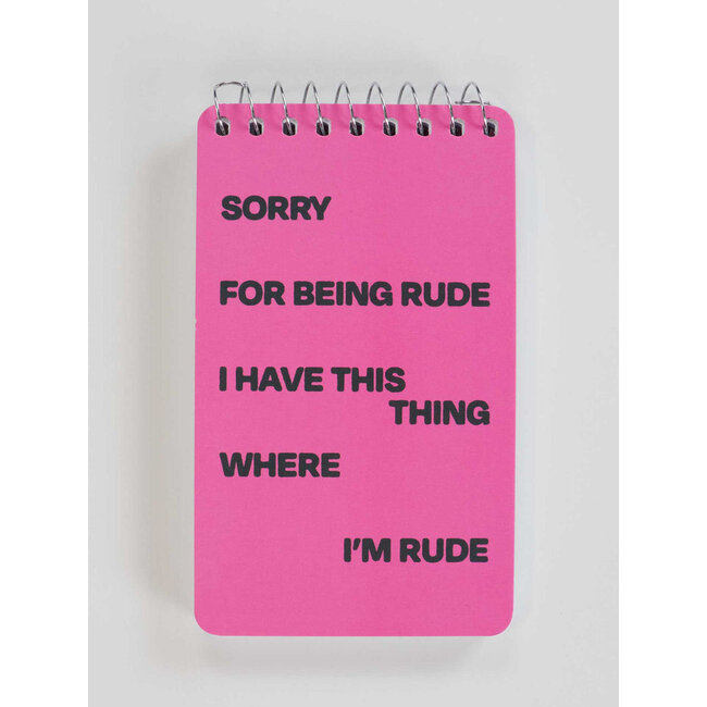 Blue Q Notebook - Being Rude