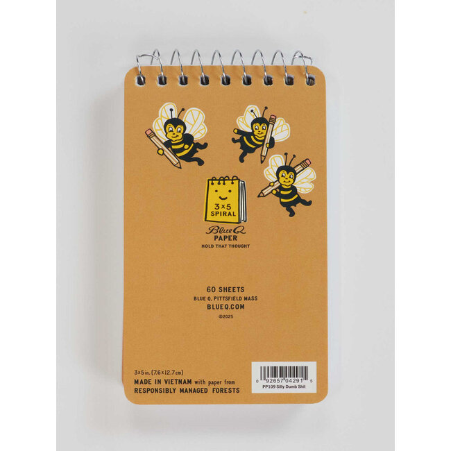 Blue Q Notebook - Silly Dumb Shit