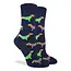 Women's Blue Wiener Dog Socks