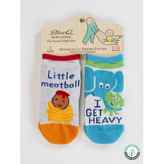Blue Q Meatball/Heavy Baby Socks