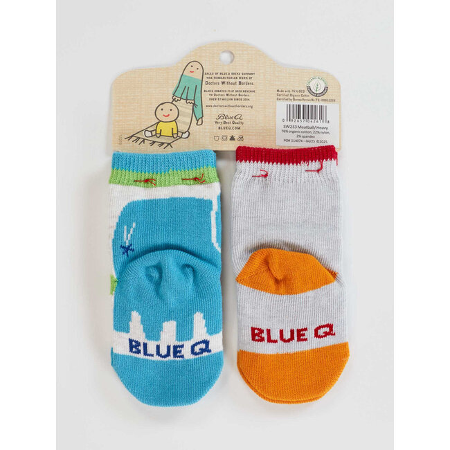 Blue Q Meatball/ Heavy Baby Socks