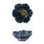 3-3/4" Round Stoneware Flower Shaped Bowl, Reactiv