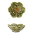 3-3/4" Round Stoneware Flower Shaped Bowl, Reactiv