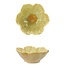 3-3/4" Round Stoneware Flower Shaped Bowl, Reactiv
