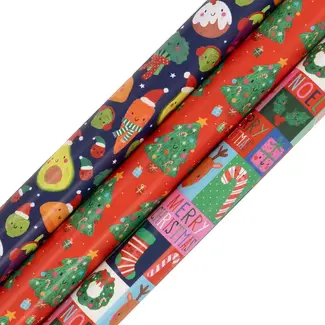 Roll Wrap Collection 4m Jolly Christmas Holiday