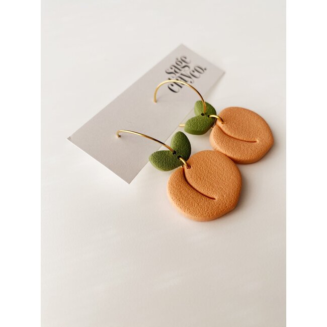 SageClayCo Peach Hoops