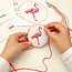 Min Cross Stitch Embroidery - Flamingo