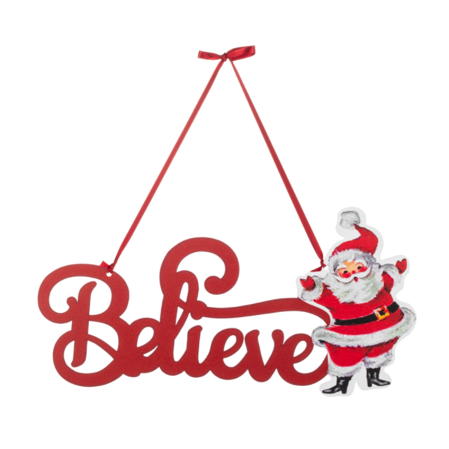 Santa Door Hanger - Believe